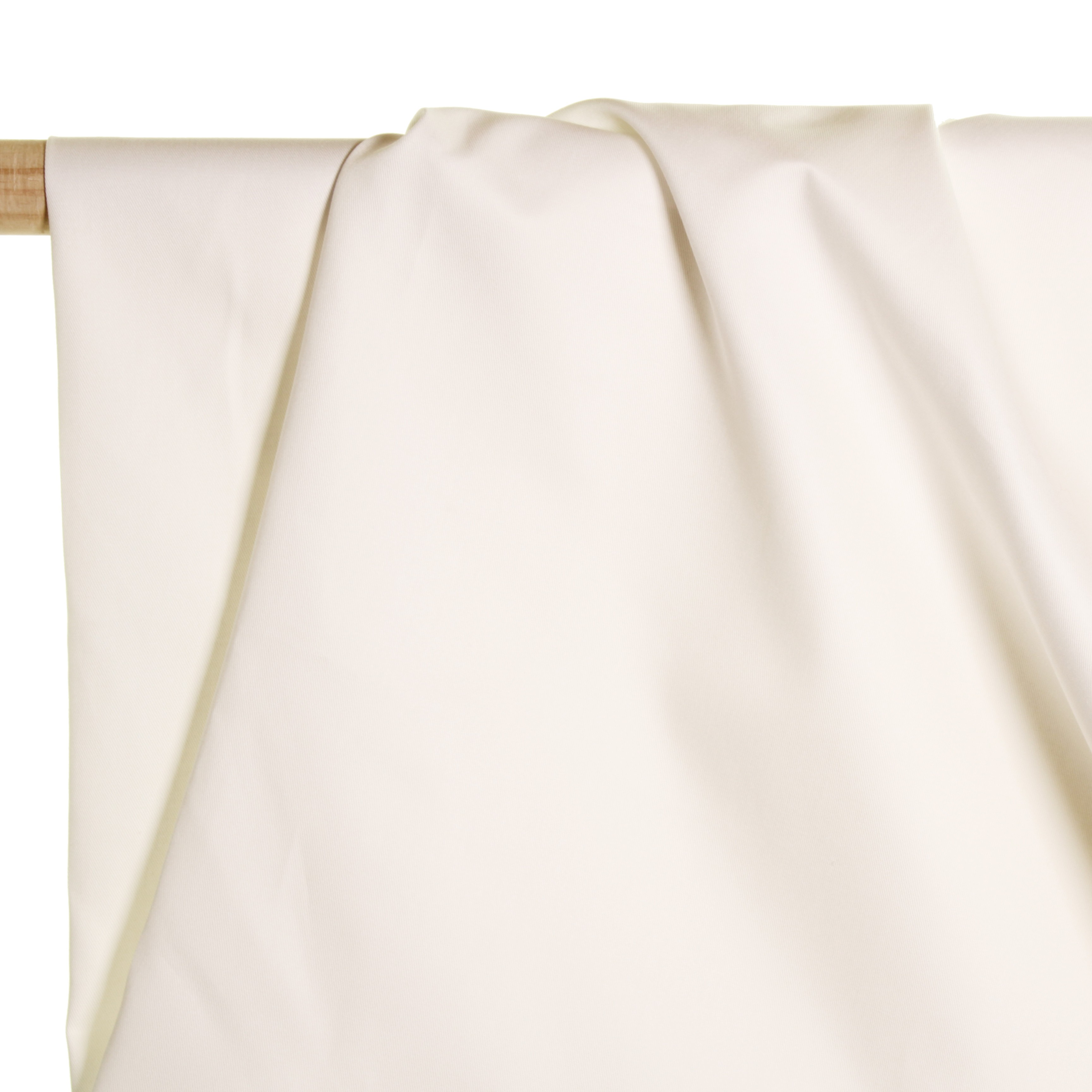 Organische katoen twill effen gebroken wit - Atelier Jupe